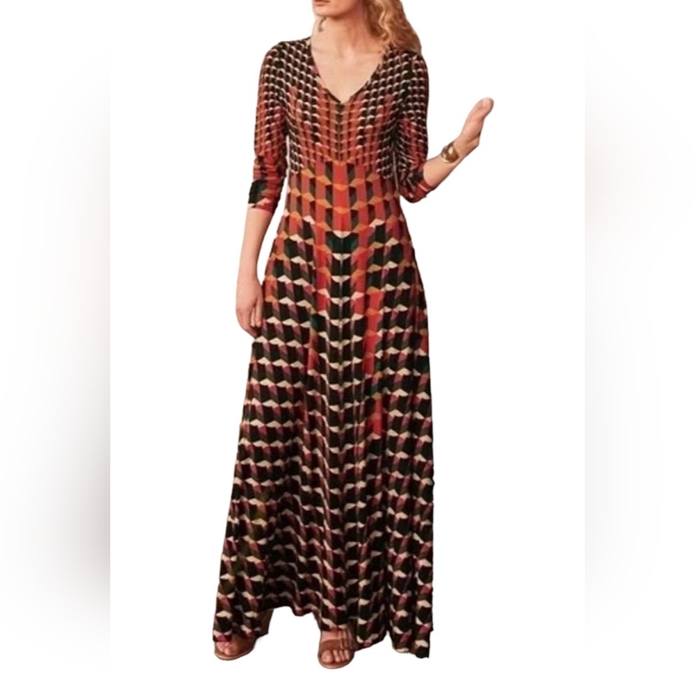 Soft Surroundings Geometric Maxi Dress